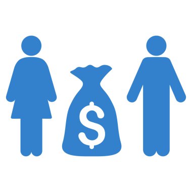 Aile para Kasası düz vektör simgesi