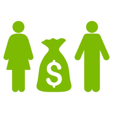 Aile para Kasası düz vektör simgesi