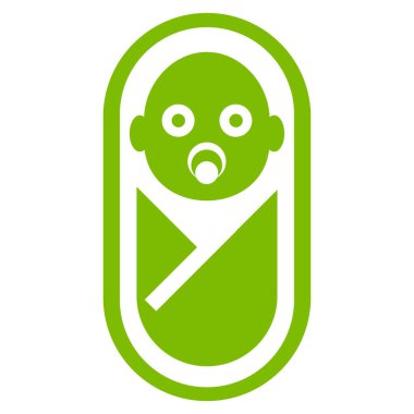 Yeni doğan düz vektör simgesi