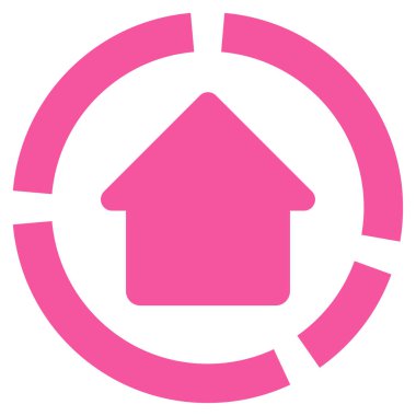 Evi diyagramı düz vektör simgesi