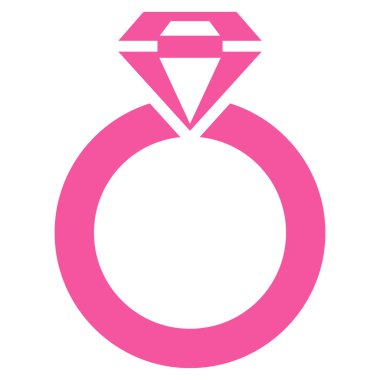 Takı yüzük düz vektör simgesi