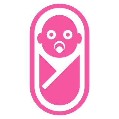 Yeni doğan düz vektör simgesi