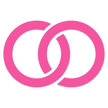 Nikah Halkaları Düz Vektör Simgesi