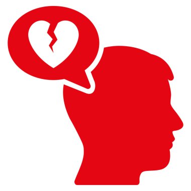 Adam düz vektör simge düşünme boşanma