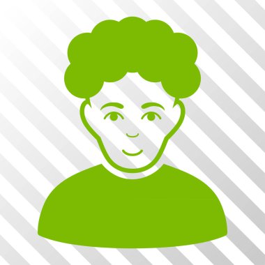 Brunet adam vektör simgesi