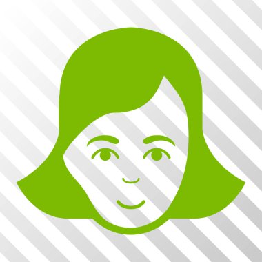 Bayan yüz vektör simgesi