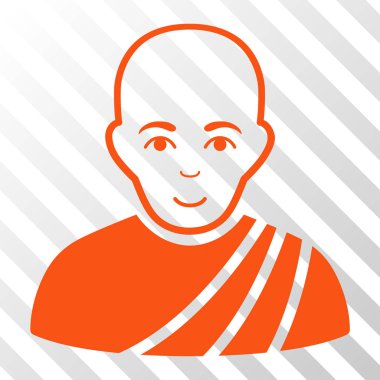 Budist keşiş vektör simgesi