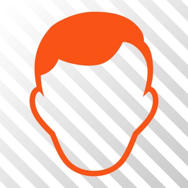 Adam yüz şablon vektör simgesi