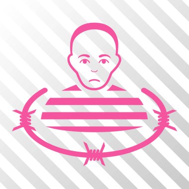 İzole mahkum vektör simgesi