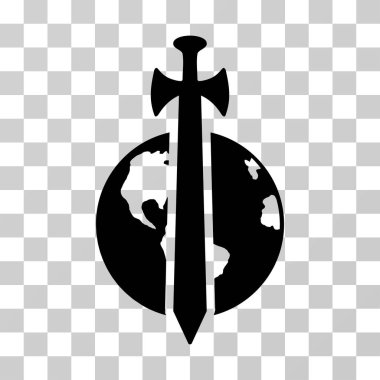 Dünya askeri koruma vektör simgesi