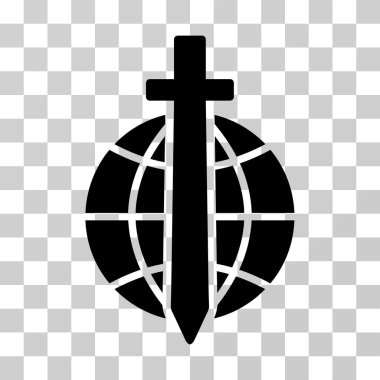 Küresel güvenlik vektör simgesi