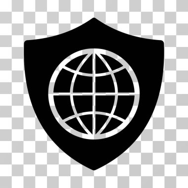 Küresel kalkan vektör simgesi