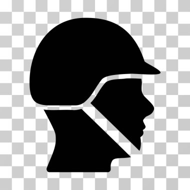 Asker kask vektör simgesi
