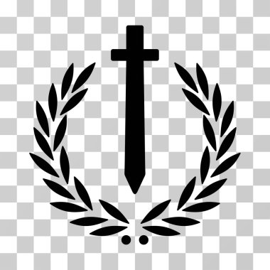 Kılıç onur Embleme vektör simgesi