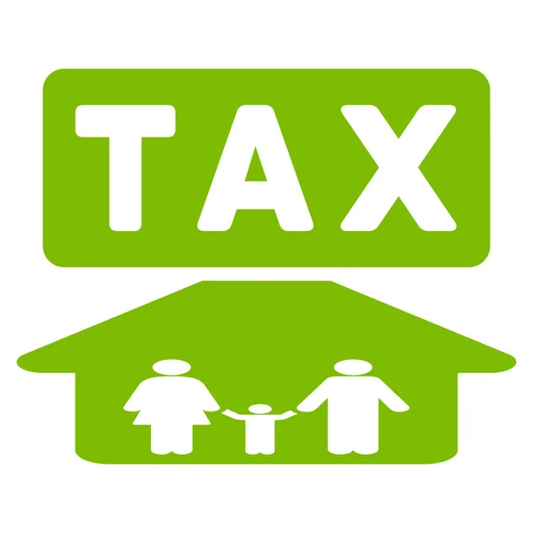 Family Tax Pressure Flat Vector Icon — Stock Vector
