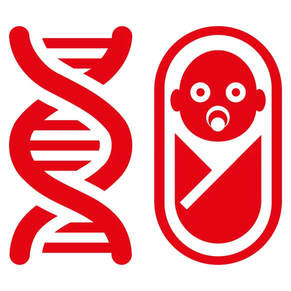 Baby Genetics Flat Vector Icon — Stock Vector