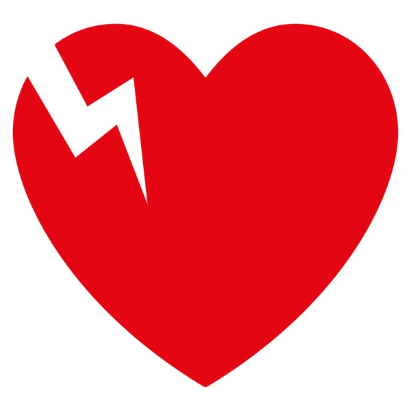 Corazón grieta plana Vector icono — Vector de stock