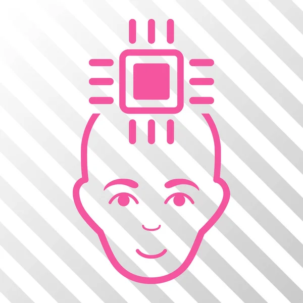 Neurale Computer Interface Vector Icon — Stockvector