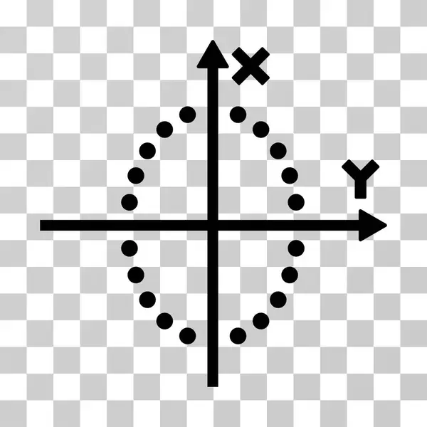 Icône vectorielle de tracé d'ellipse — Image vectorielle