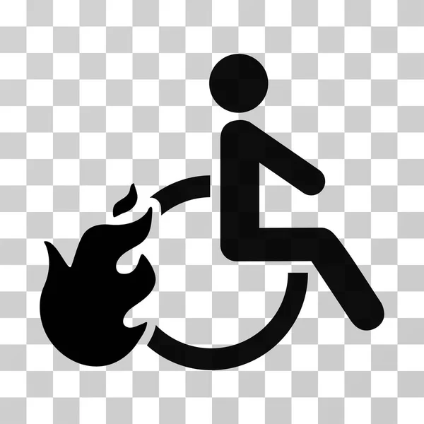 Fired Disabled Person Vector Icon — Stock Vector