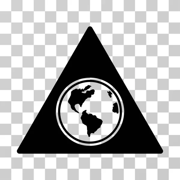 Ícone do vetor do triângulo da terra —  Vetores de Stock