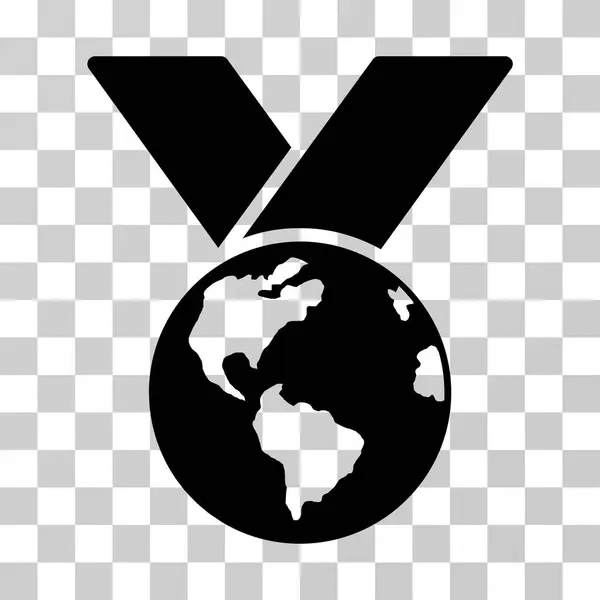 Medalla Mundial Vector Icono — Archivo Imágenes Vectoriales