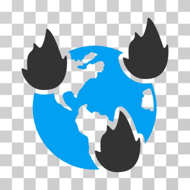 Dünya afetler vektör simgesi