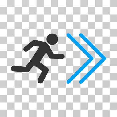 Çıkış yönünde vektör simgesi