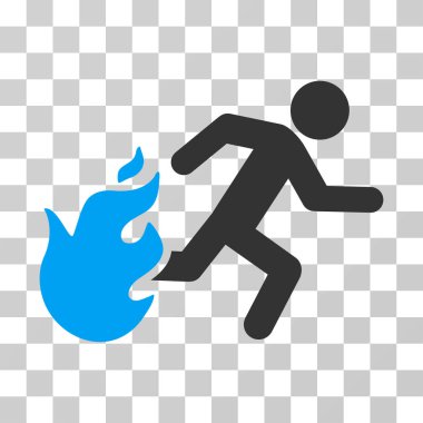 Adam vektör simgesi çalışan ateş