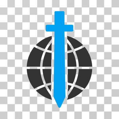 Küresel güvenlik vektör simgesi