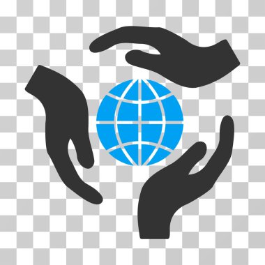 Küresel koruma vektör simgesi