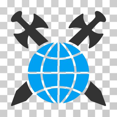 Küresel koruma vektör simgesi