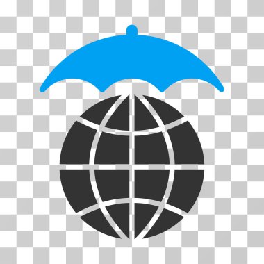 Global şemsiye vektör simgesi