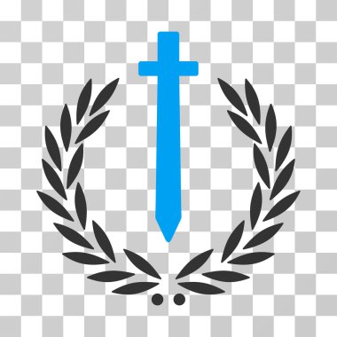 Kılıç onur Embleme vektör simgesi