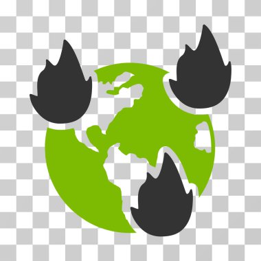 Dünya afetler vektör simgesi