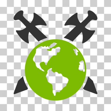 Dünya'ya kılıç vektör simgesi