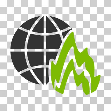 Küresel yangın vektör simgesi
