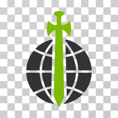 Küresel güvenlik vektör simgesi