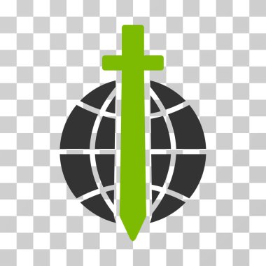 Küresel güvenlik vektör simgesi