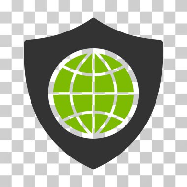 Küresel kalkan vektör simgesi