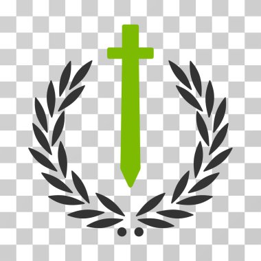 Kılıç onur Embleme vektör simgesi