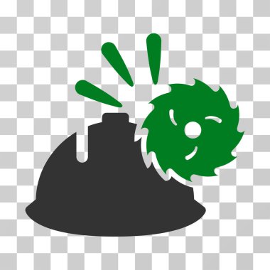 Dairesel bıçak kafa koruma vektör simgesi