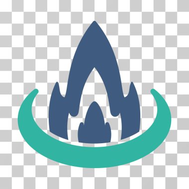 Yangın yeri vektör simgesi