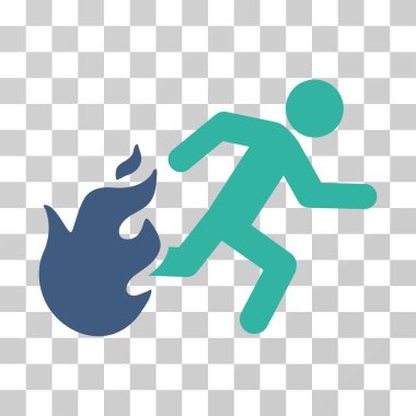 Adam vektör simgesi çalışan ateş