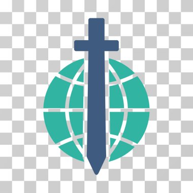 Küresel güvenlik vektör simgesi