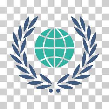 Küresel amblemi vektör simgesi