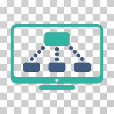 Hiyerarşi monitör vektör simgesi