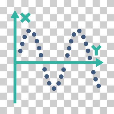 Sinüs çizim vektör simgesi