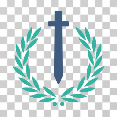 Kılıç onur Embleme vektör simgesi