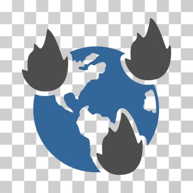 Dünya afetler vektör simgesi